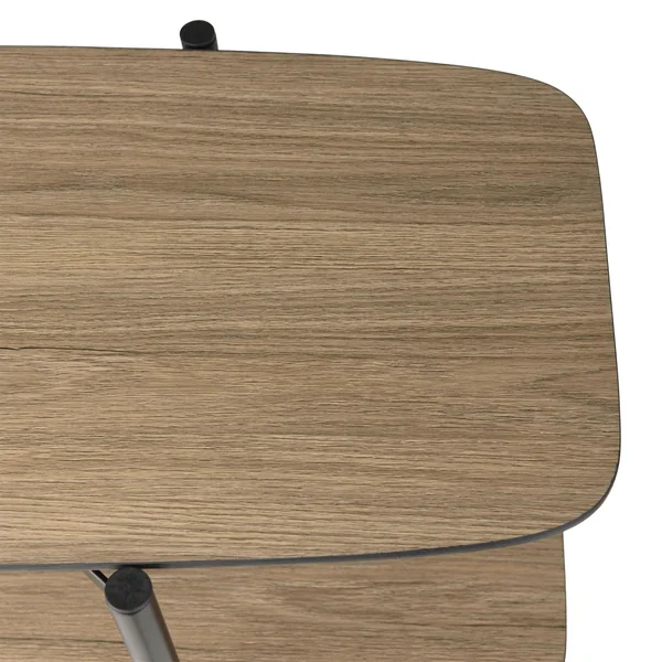 Console double plateau couleur bois LANDAISE