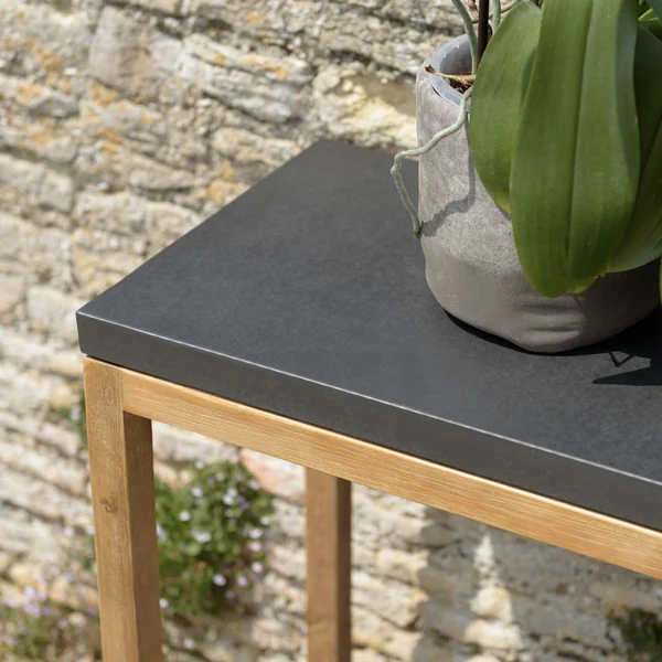 Console pour jardin bois et résine effet béton 95,5 cm HERCULE