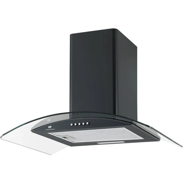 CONTINENTAL EDISON Hotte Décorative - Ceh60gb2 - Classe A - 60 X 47 X 50,84 Cm - Noir / Verre