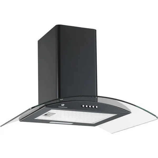 CONTINENTAL EDISON Hotte Décorative - Ceh60gb2 - Classe A - 60 X 47 X 50,84 Cm - Noir / Verre