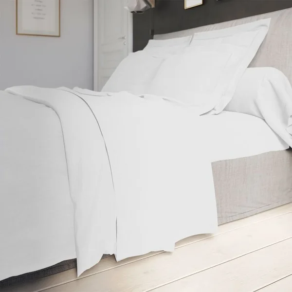 DODO Drap Housse Influence Percale Blanc 140 X 190 Cm Blanc