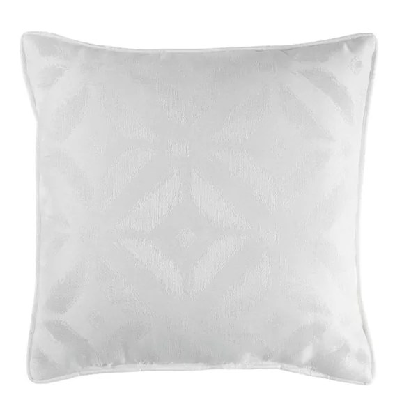 DOUCEUR D'INTERIEUR Coussin Tisse Jacquard 60 X 60 Cm Chic Majestic Blanc