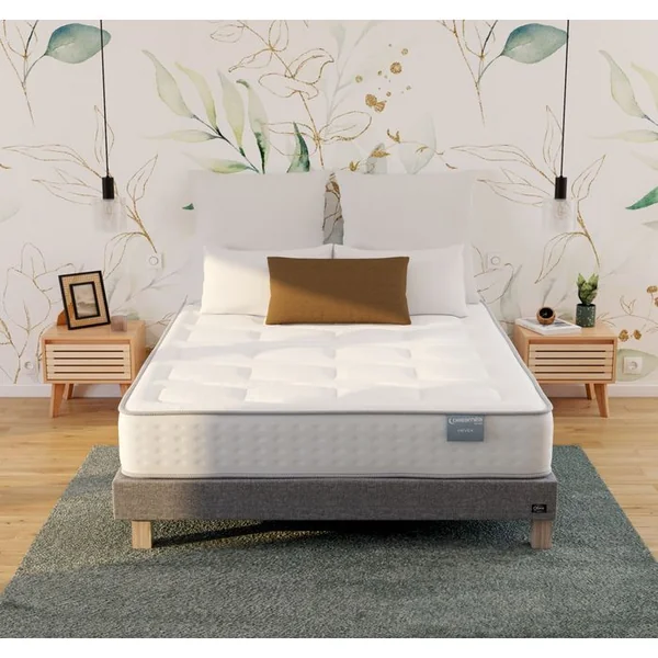 DREAMEA EDITION Matelas ressorts 160x200 cm HEVEA ép.27 cm