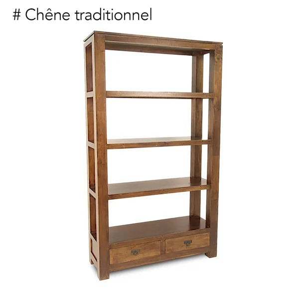 Etagère bibliothèque bois hévéa 110x190cm HELENA