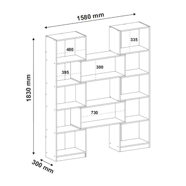 Etagère Bibliothèque Modulable Rubeus Blanc Et Bois