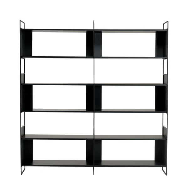 Etagère bois noir et métal 10 niches CORUMBA