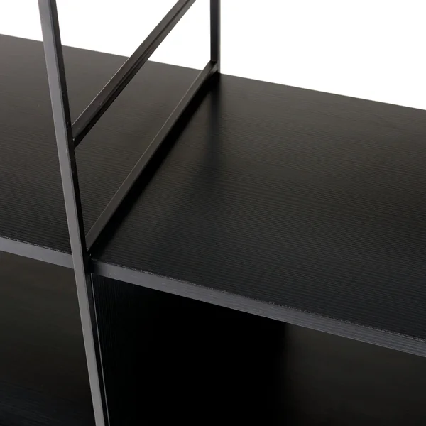 Etagère bois noir et métal 10 niches CORUMBA
