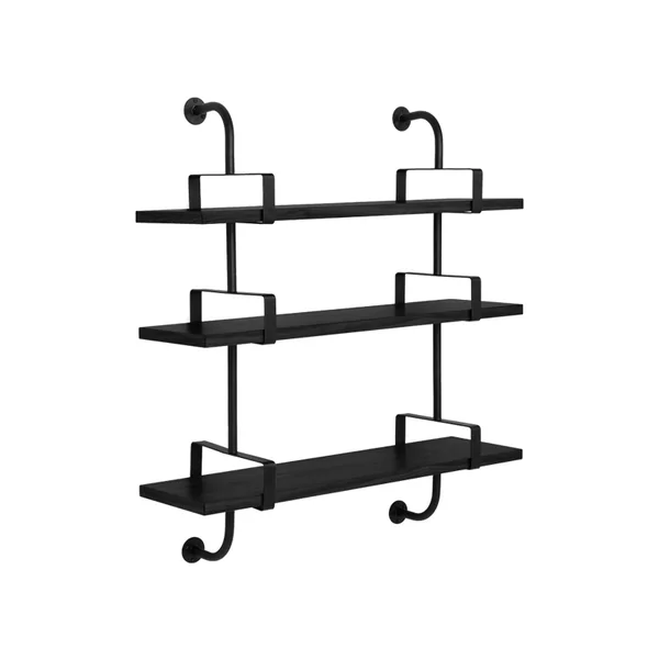 Etagère DÉMON 3 étagères Frêne teinté noir GUBI