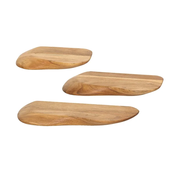 Etagère murale organique en bois d'acacia (lot de 3) MELBOURNE