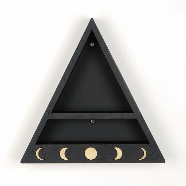 Etagère murale triangulaire noire - 2 niveaux AVIALA
