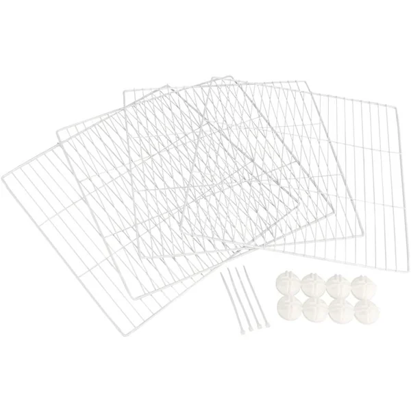 Extension 4 modules pour enclos intérieur lapin et cochon d'inde coloris blanc Trixie – 4 x 35 x 35 cm