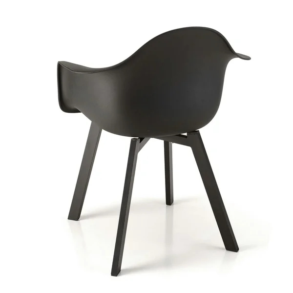 Fauteuil de jardin arrondi noir avec accoudoirs (lot de 6) GIJON