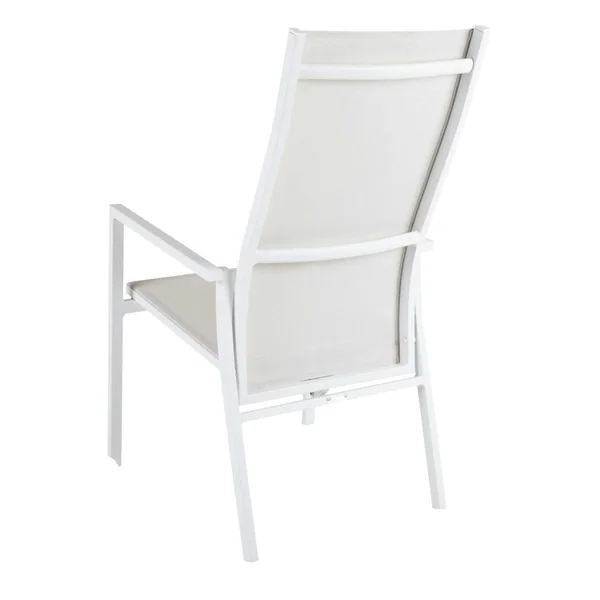 Fauteuil de jardin en aluminium avec dossier réglable blanc (lot de 2) OSLO