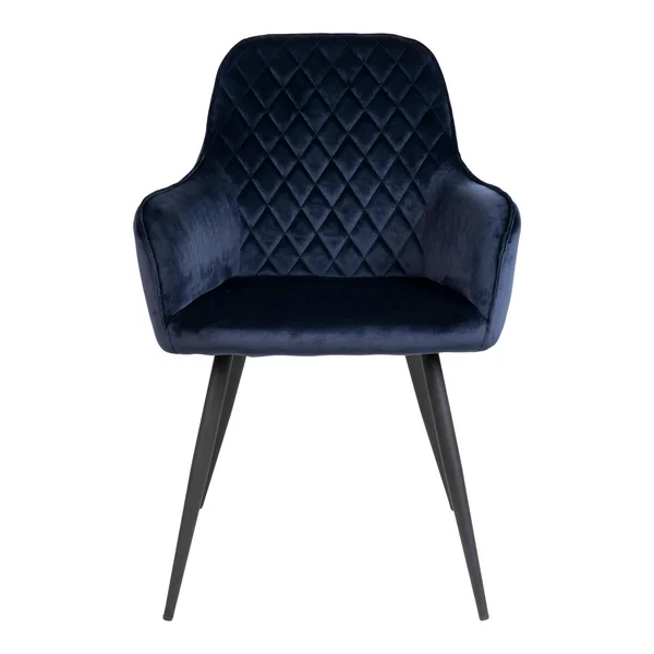 Fauteuil de table en velours bleu nuit (lot de 2) SAVONE