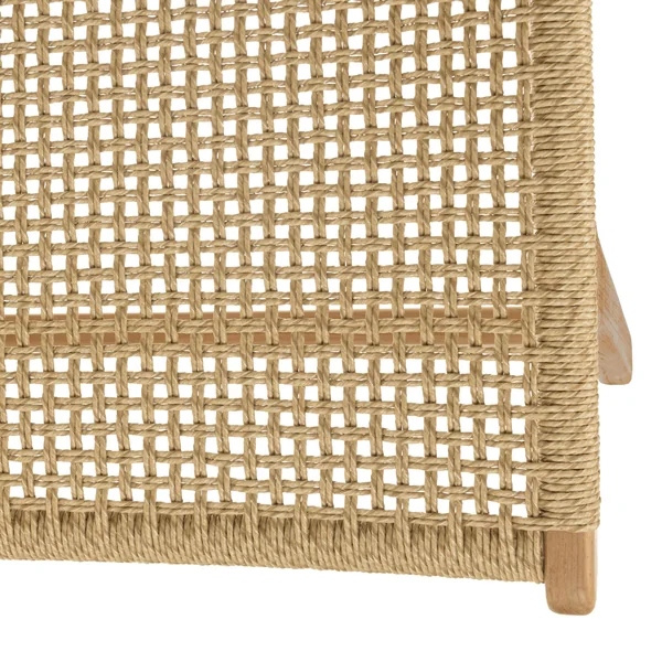 Fauteuil relax teck et cordes tressées beiges (lot de 2) SUMMER
