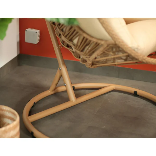 Fauteuil suspendu rond tressage serré finition naturelle SOUTH BEACH