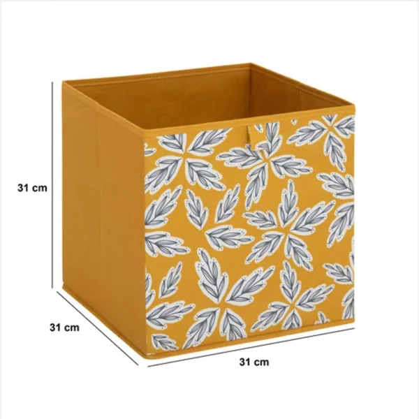 FIVE Lot De 2 Boites De Rangement Folia - L. 31 X L.31 X H. 31 Cm - Jaune