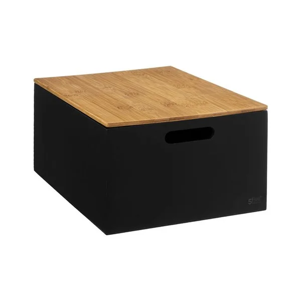 FIVE Lot De 3 Boites De Rangement En Bois Avec Couvercle Bambou