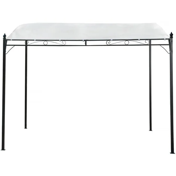 HABITAT ET JARDIN Pergola Inclinée En Métal - 3 X 2,5 M - Beige