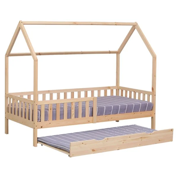 HAPPY GARDEN Lit Cabane Gigogne Pour Enfant 190x90cm En Bois Marceau