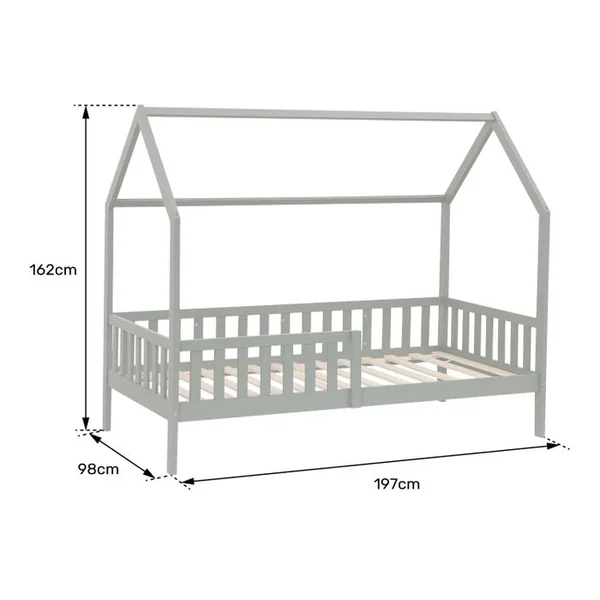 HAPPY GARDEN Lit Cabane Gigogne Pour Enfant 190x90cm Vert Marceau