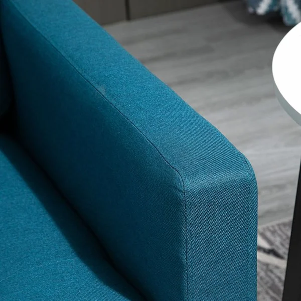 HOMCOM Canapé Convertible Design Contemporain 2 Places en Tissu Lin
