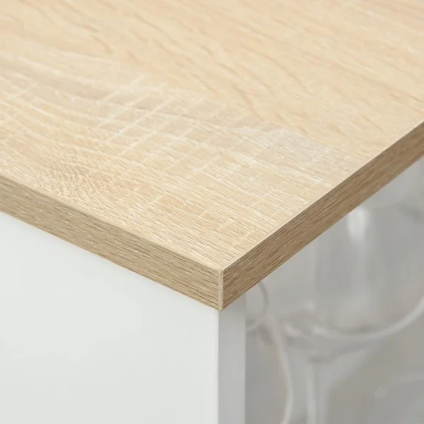 HOMCOM Table De Bar Avec Rangement 3 étagères