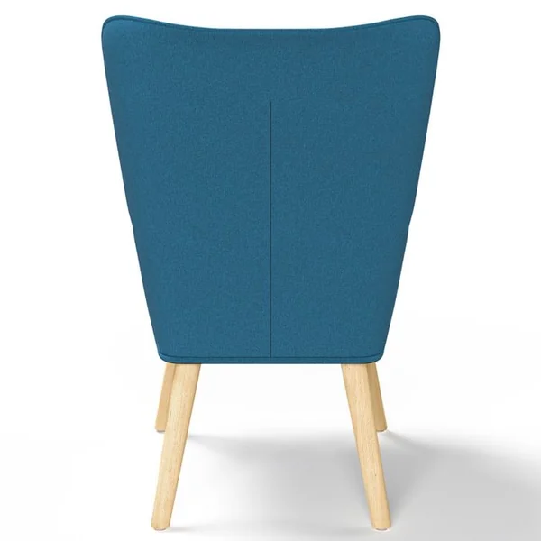 ID MARKET Fauteuil Scandinave Ivar En Tissu Bleu Canard