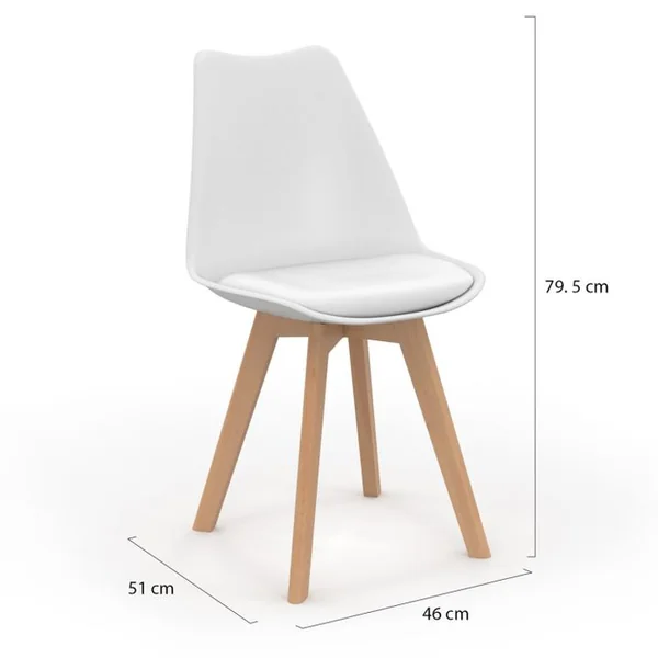 ID MARKET Lot De 4 Chaises Scandinaves Sara Mix Color Gris Foncé, Gris Clair, Blanc Et Jaune