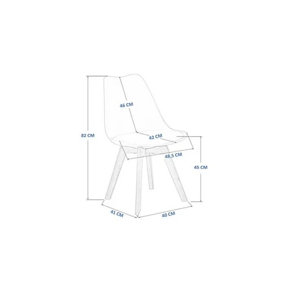 ID MARKET Lot De 6 Chaises Scandinaves Sara Blanches Pour Salle à Manger