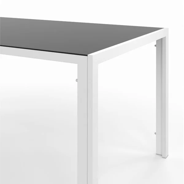 ID MARKET Salon De Jardin Madrid Table 240 Cm Et 10 Chaises Empilables Blanc Et Gris