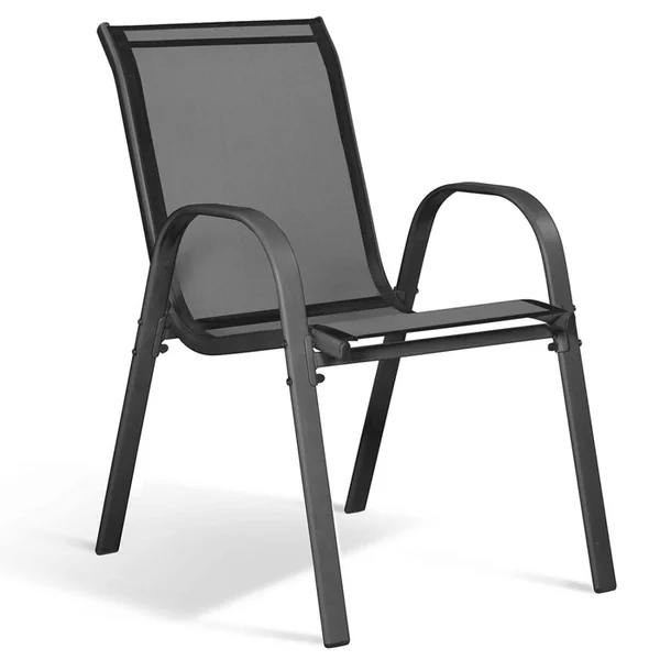 ID MARKET Salon De Jardin Poly Table Extensible 135-270 Cm Et 12 Chaises Gris Foncé