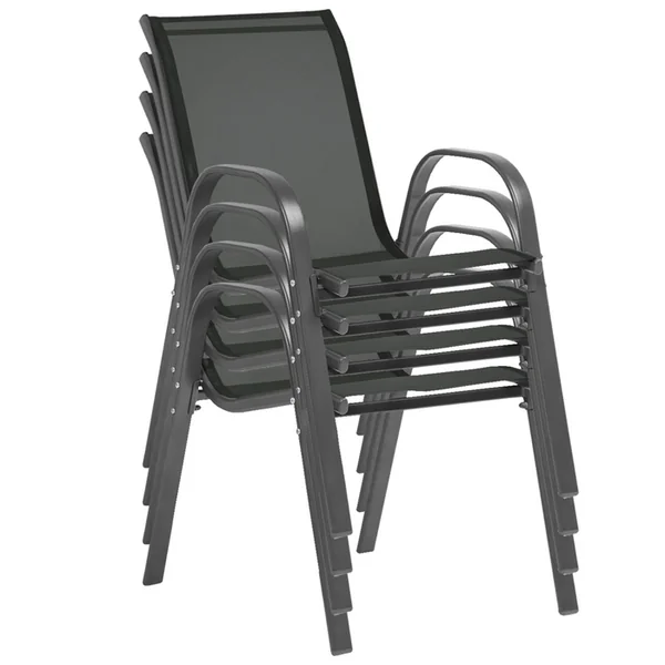 ID MARKET Salon De Jardin Poly Table Extensible 135-270 Cm Et 12 Chaises Gris Foncé