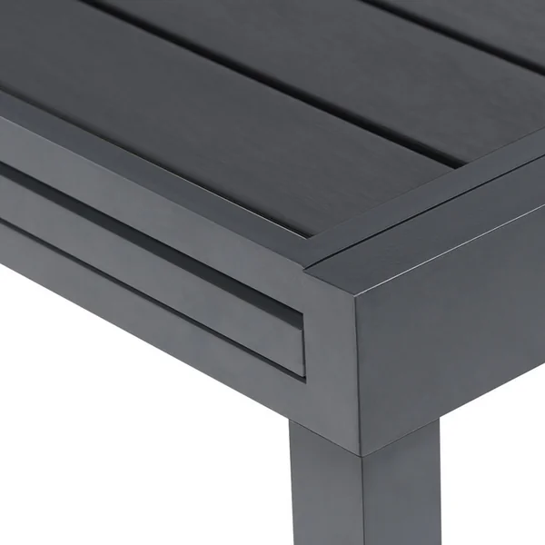 ID MARKET Salon De Jardin Poly Table Extensible 135-270 Cm Et 12 Chaises Gris Foncé