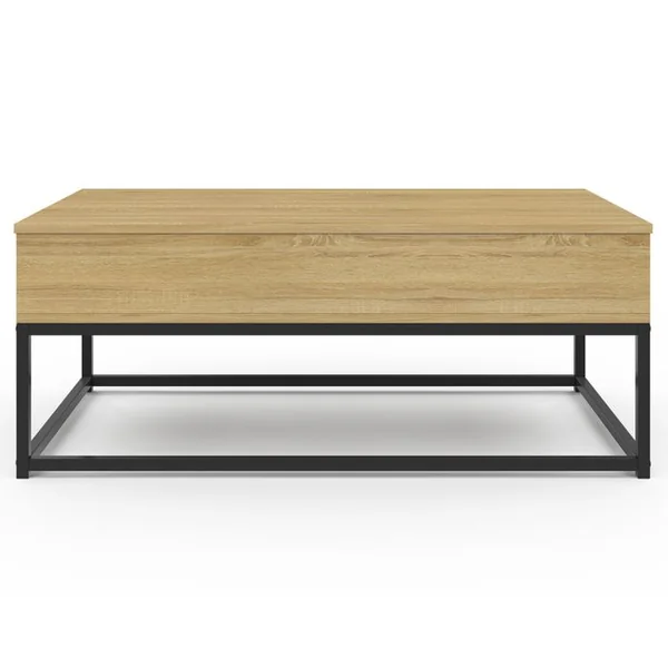 ID MARKET Table Basse Plateau Relevable Rectangulaire Detroit Design Industriel