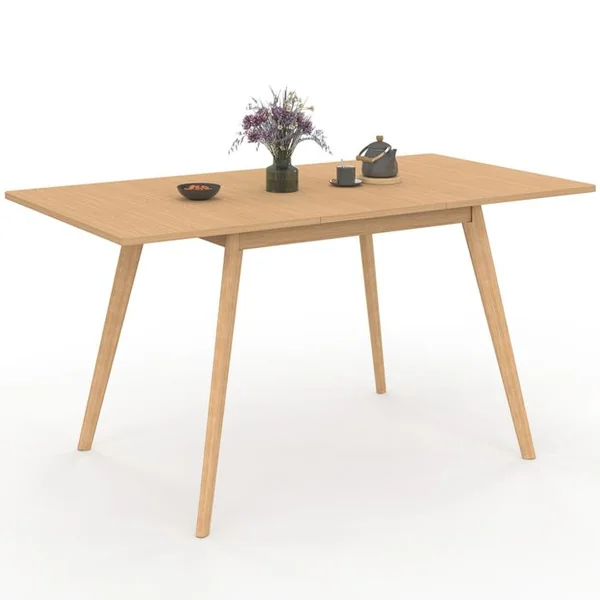 ID MARKET Table à Manger Extensible Rectangle Noor 4-8 Personnes Effet Bois 110-150 Cm