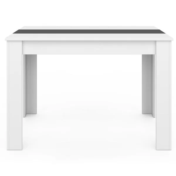 ID MARKET Table à Manger Rectangle Rozy 4 Personnes Blanche Et Grise 110 Cm