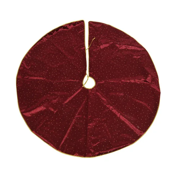 Jupe de sapin en polyester bordeaux - Ø 120 x H 0,5 cm