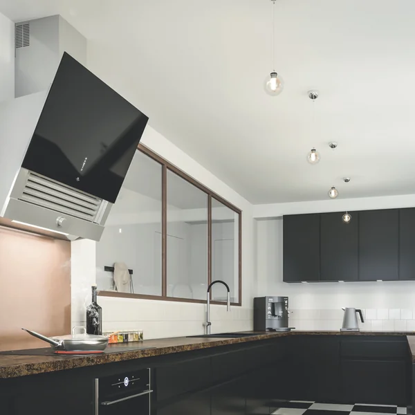 KUMBAD Évier De Synthèse Noir Moucheté Tunia 1 Grand Bac 1 Égouttoir 970x480mm