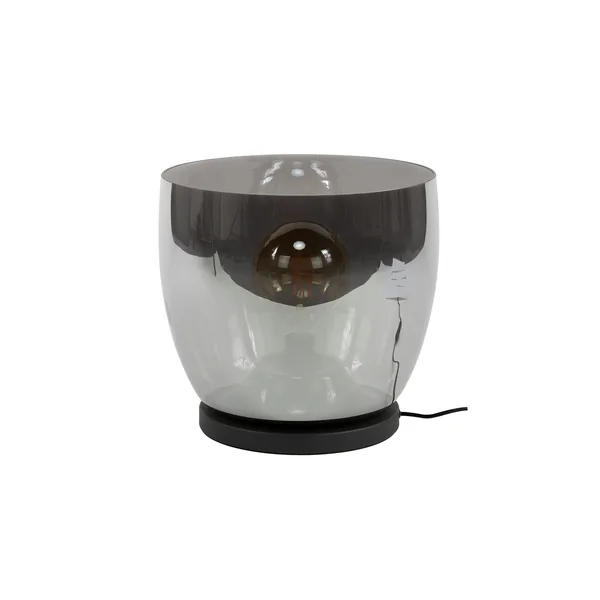 Lampe de salon moderne avec vasque en verre gris fumé 32 cm NIAGARA