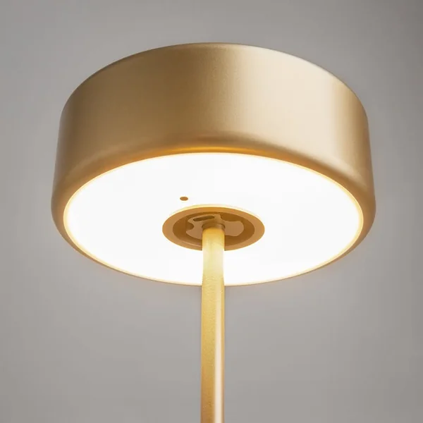 Lampe de table rechargeable dorée - style design ALMA