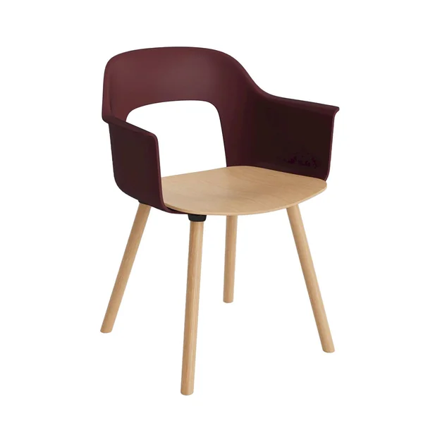 Layout 222 Fauteuil - Pieds bois - Bicolore - Hay