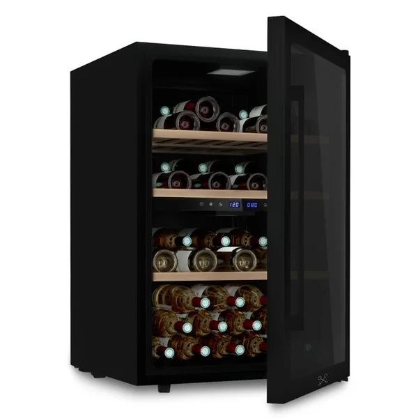 LES PETITS CHAMPS Cave à Vin Dual Zone 62 Bouteilles Pose Libre - Noir Cavcdb62 - Les Petits Champs