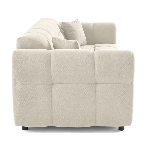 LISA DESIGN Canapé Convertible 3 Places Ray En Tissu Texturé Beige