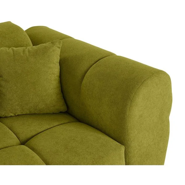 LISA DESIGN Canapé Convertible 3 Places Ray En Tissu Texturé Vert