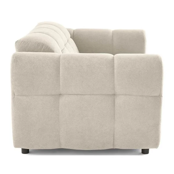 LISA DESIGN Ray - Canapé Droit 2 Places En Tissu Texturé Beige