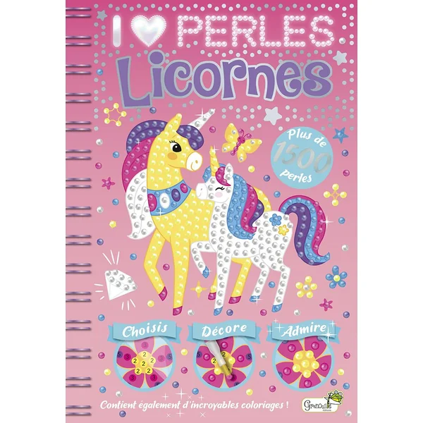 Livre activité "J’aime les perles - Licornes" aux Éditions Grenouille