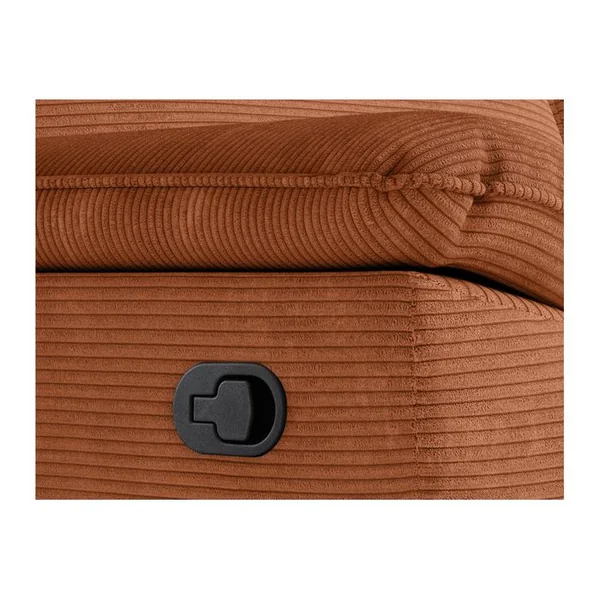 LOUNGITUDE Pack - Canapé De Relaxation Ross Manuel 2 Places Et Fauteuil En Velours Côtelé - Terracotta