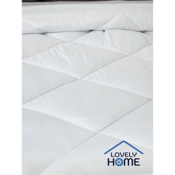 LOVELY HOME Couette Microfibre Légère 220 X 240 Cm - 280 G/m², Anti-acariens, Blanc
