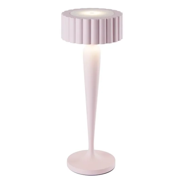 LUMISKY Lampe De Table Sans Fil Touch Aluminium Twiggy Rose H26 Cm